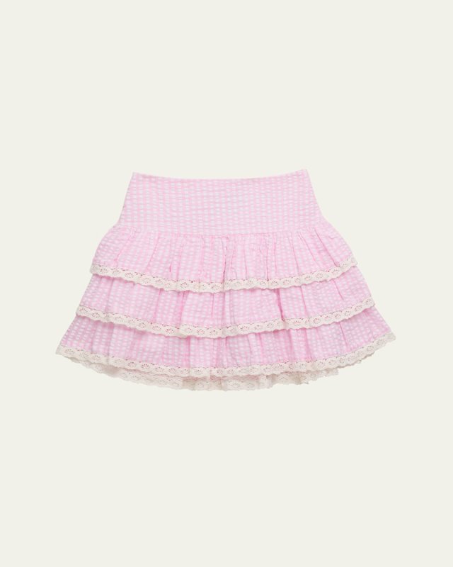 Girl's Melody Lace Ruffle Skirt, Size S-